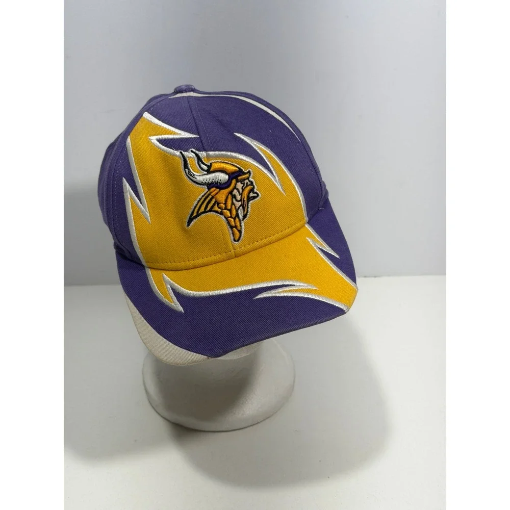 Minnesota Vikings Reebok NFL Hat Purple Yellow Adjustable Strapback Cap One Size